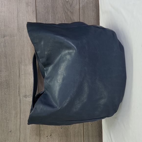 The Sak Collection Blue Leather Large Tote Crossbody Shoulder Bag - Picture 3 of 8